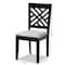 Baxton Studio Caron Gray Upholstered Espresso Brown Finished Wood Dining Chair, PK4 153-9402 - alternate 4